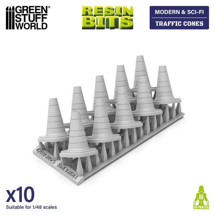 3D Printed - Modern & SciFi - Traffic Cones 1:48