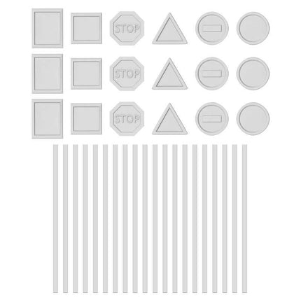 3D Printed - Modern & SciFi - Traffic Signs 1:48