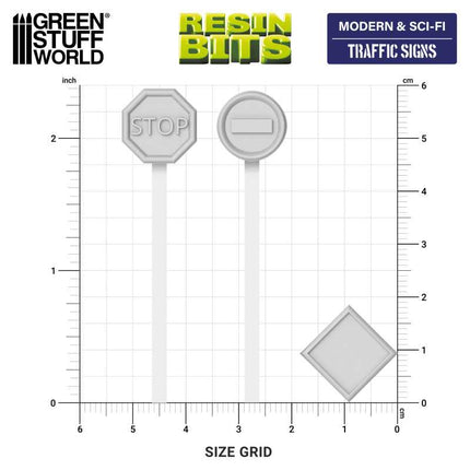 3D Printed - Modern & SciFi - Traffic Signs 1:48