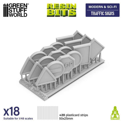3D Printed - Modern & SciFi - Traffic Signs 1:48