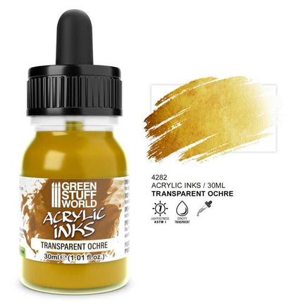 Acrylic Inks - Transparent Ochre 30ml