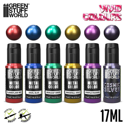 Vivid metallics paint set (6 colours)