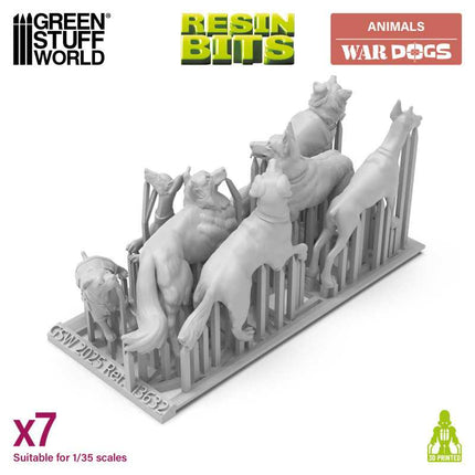3D Printed - Animals - War Dogs 1:35