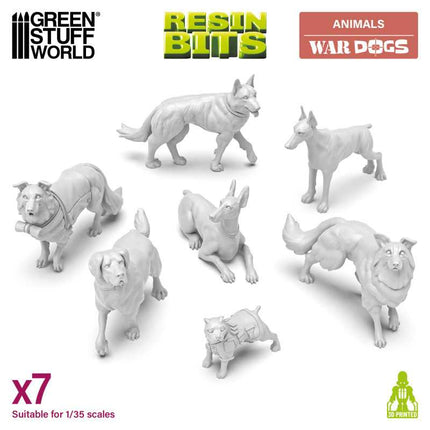 3D Printed - Animals - War Dogs 1:35