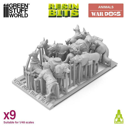 3D Printed - Animals - War Dogs 1:48