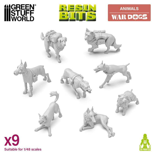 3D Printed - Animals - War Dogs 1:48