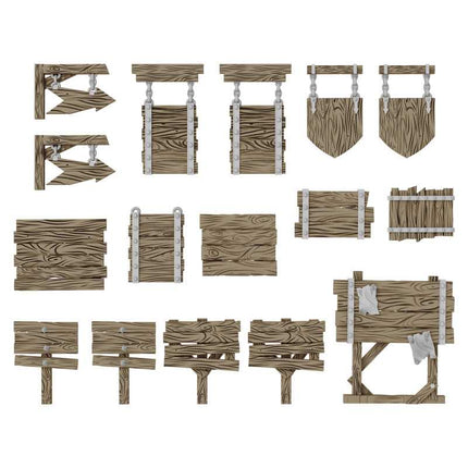 3D Printed - Fantasy - Wood Signs 1:48/1:35