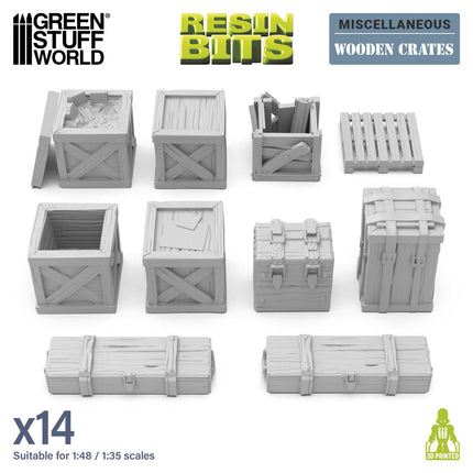 3D Printed - Fantasy - Wooden Crates 1:48