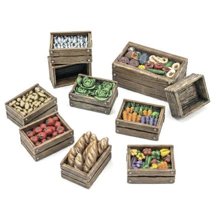 3D Printed - Fantasy - Wooden Food Crates