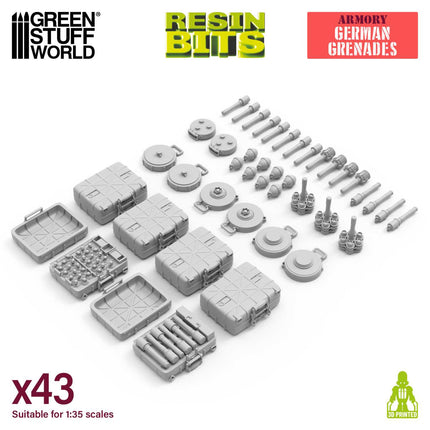 3D Print Set - WWII German grenades 1:35
