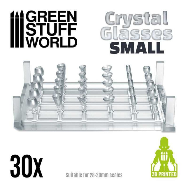 30 Kristallen glazen S (transparant resin)