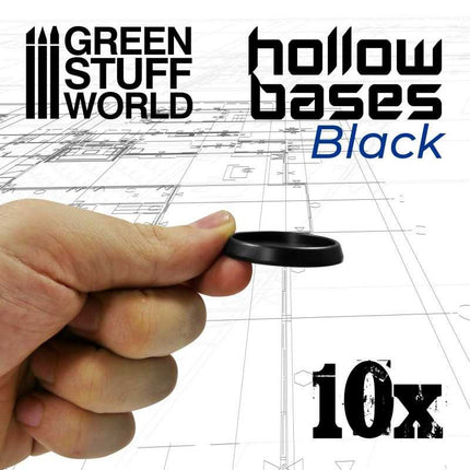40mm zwarte holle bases (10st)