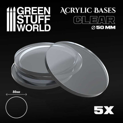 50mm doorzichtige acrylic clear bases (10st)