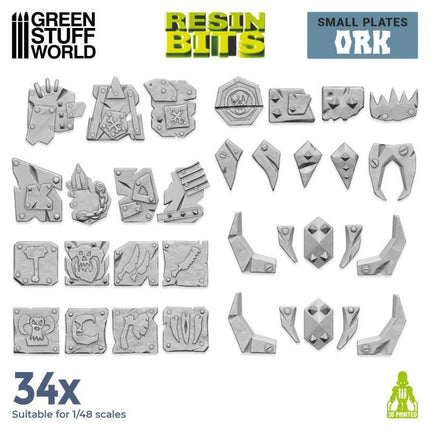 3D print sets Ork plates Small