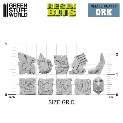3D print sets Ork plates Small