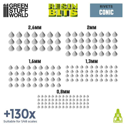 3D print Conical Rivets