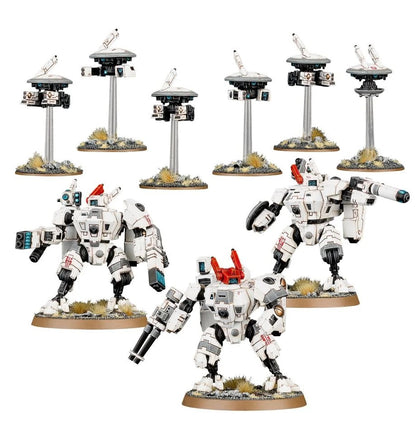 40K Tau Empire XV8 Crisis Battlesuit Team