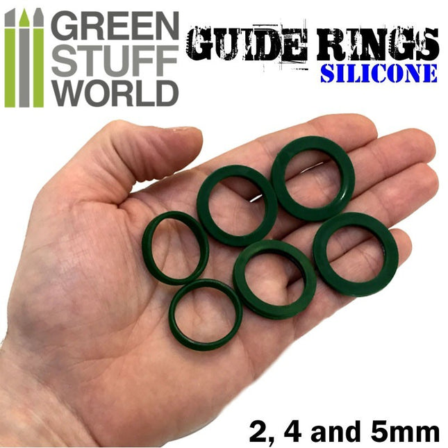 Siliconen hulpringen (3 dikte maten) voor rolling pin-figuur roller