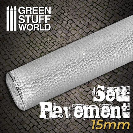 Rolling pin Sett pavement 15mm - figuur roller Straat 15mm
