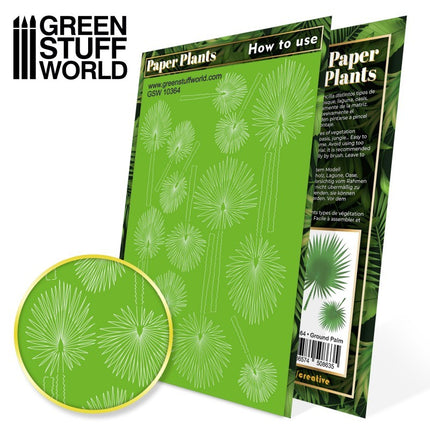 Papieren plant grond palm (laser cut)