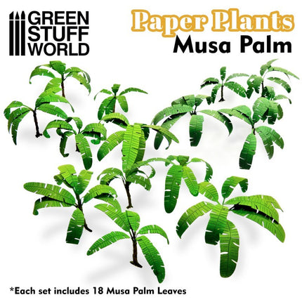Papieren plant bananen musa (laser cut)