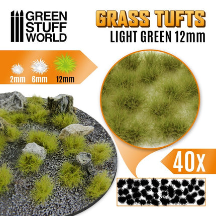 Licht groene tufts - struikjes 12mm