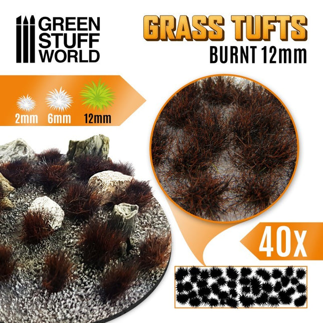 Verbrand groen tufts - struikjes 12mm