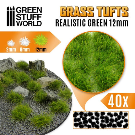 Realistisch groene tufts - struikjes 12mm