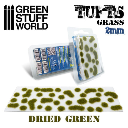droog groene tufts - groene struikjes 2mm