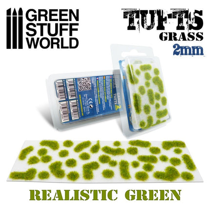 Realistisch groene tufts - groene struikjes 2mm