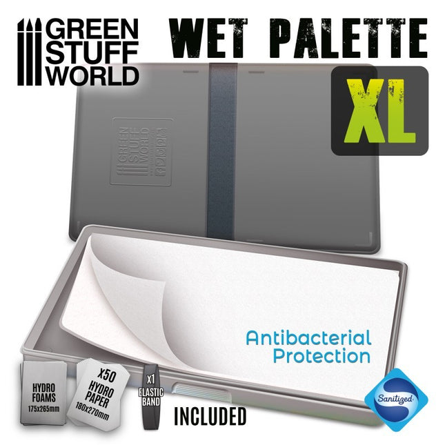 Wet Palette XL (1 palette/2 foam sponzen/50 vellen)