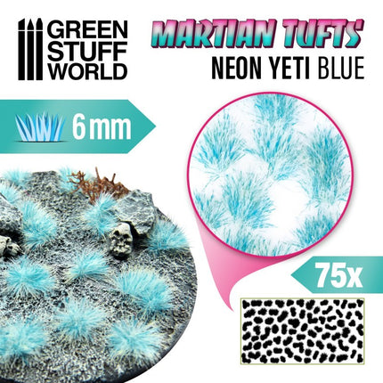 Martian Tufts Neon Yeti Blue 6mm