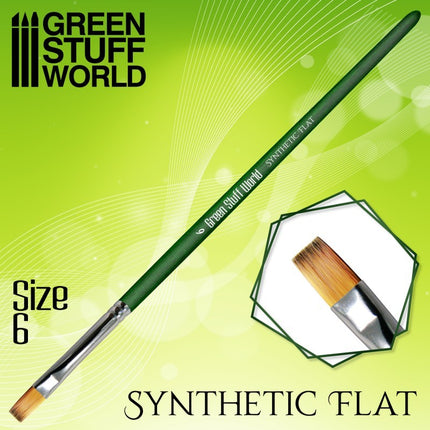 Flat Synthetic Brush Size 6 - Penseel plat mt 6