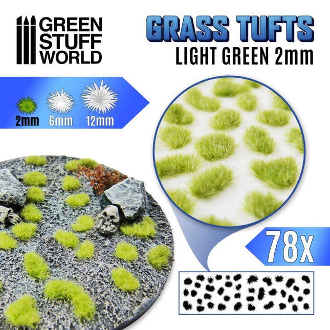 Light green tufts - licht groen struikjes 2mm