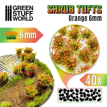 Shrubs tufts - bloemstruik Orange 6mm
