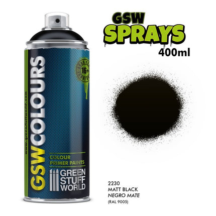 Spray Primer Colour Matt Black 400ml