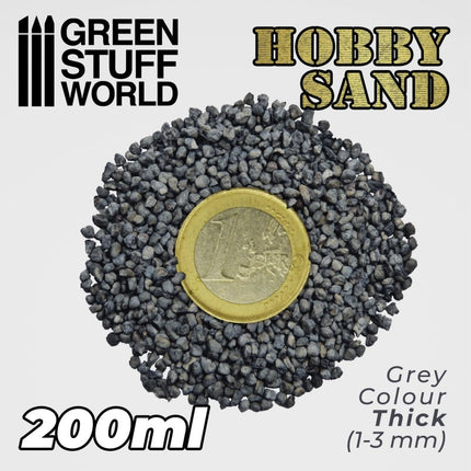 Hobbyzand Grof donker grijs 1-3mm (200ml)