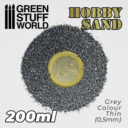 Hobbyzand Fijn donker grijs 0.5mm (200ml)
