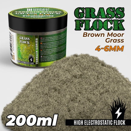 Brown Moor Static grass flock 4-6mm 200ml