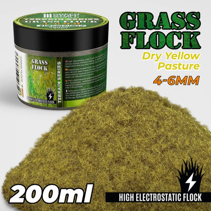 Dry yellow pasture Static grass flock 4-6mm 200ml