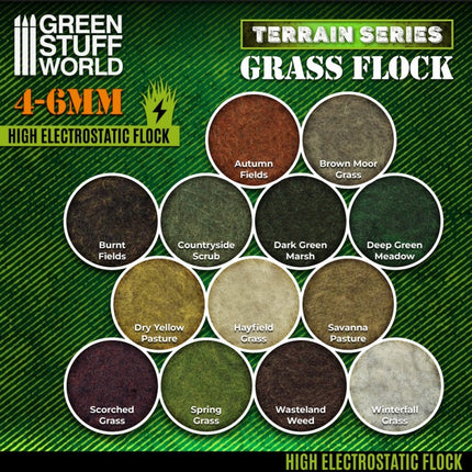 Deep green meadow Static grass flock 4-6mm 200ml