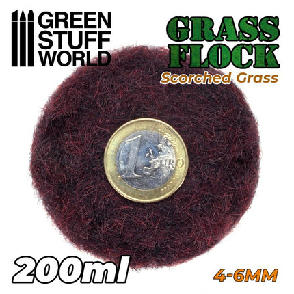 Scorched brown Static grass flock 4-6mm 200ml
