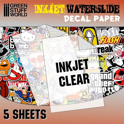 Waterslide Inkjet Decal Sheets Transparant