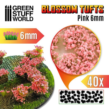 Shrubs tufts pink - bloemstruik roze 6mm
