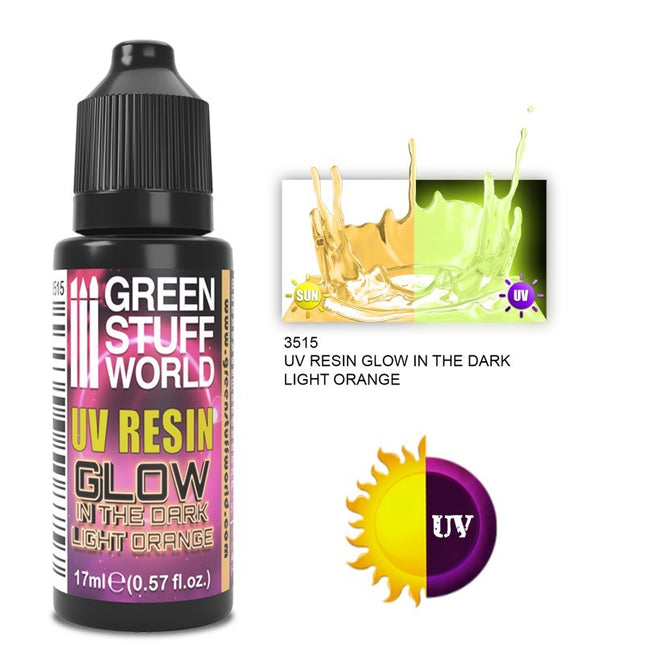 UV resin 17ml light orange - Glow in the Dark