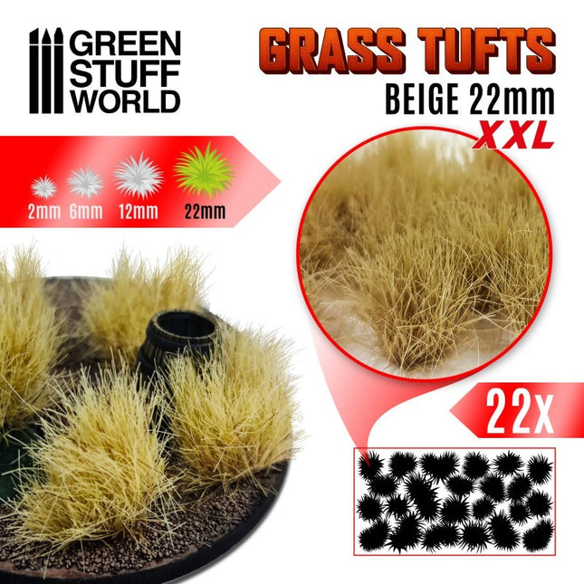 Beige tufts XXL - struikjes 22mm