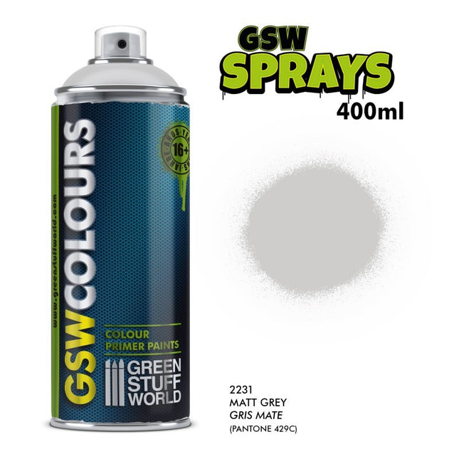 Spray Primer Colour Matt Grey 400ml