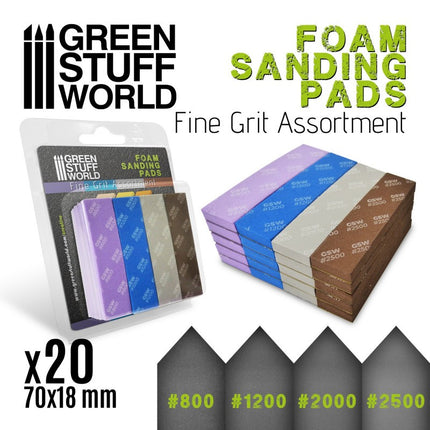 Foam Sanding Pads Fine Grit assortiment (20st)