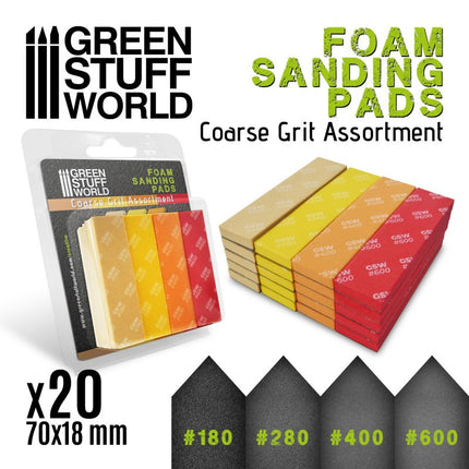 Foam Sanding Pads Coarse Grit assortiment (20st)