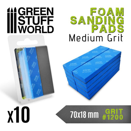 Foam Sanding Pads Medium Grit 1200 (10st)
